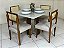 Mesa de Jantar Laís 1.15×0.94 com 4 Cadeiras Grécia – Cinamomo/Off White - Imagem 2