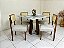 Mesa de Jantar Laís 1.15×0.94 com 4 Cadeiras Grécia – Cinamomo/Off White - Imagem 3