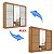 Roupeiro Casal 3 Portas 6 Gavetas Cristal 100% MDF Larg. 2.20m Flex - D Doro - Imagem 2