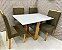 Mesa Pietro/Evelin 90x90 Tampo MDF/Vidro + 04 Cadeiras - Carvalho Decor - Imagem 2