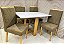 Mesa Pietro/Evelin 100x80 Tampo MDF/Vidro + 04 Cadeiras - Carvalho Decor - Imagem 3