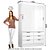 Modulado 4 Portas + Guarda-Roupa 2 Portas Sevilha(Sem espelho) Branco - Carioca Móveis - Imagem 6
