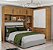 Modulado 4 Portas Freijó + Guarda-Roupa 2 Portas Sevilha(Sem espelho) Freijó/Branco - Carioca Móveis - Imagem 1