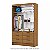 Modulado 4 Portas Freijó + Guarda-Roupa 2 Portas Sevilha(Sem espelho) Freijó/Branco - Carioca Móveis - Imagem 6