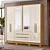 Roupeiro San Francisco com Espelho 06 Portas 2.16m Cinamomo/Off White - Moval - Imagem 1