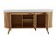 Buffet Curvo Luna 1,63m Larg. com Vidro Cinamomo/Off White - LJ Móveis - Imagem 3