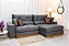 Retrátil Reclinável 2.90m Gran Bello Veludo Cinza - D33 e Molas Ensacadas - Imagem 2