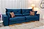 Retrátil Reclinável 2.90m Gran Bello Veludo Azul - D33 e Molas Ensacadas - Imagem 4