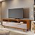 Rack Cristal 2.00m Tv até 70 Cinamono/Off White - Imagem 1