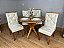 Mesa de Jantar Simpatia 1.08×1.08 Circular Com 4 cadeiras Jasmim – Cinamomo/Bege - Imagem 5