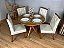Mesa de Jantar Simpatia 1.08×1.08 Circular Com 4 cadeiras Jasmim – Cinamomo/Bege - Imagem 3