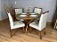 Mesa de Jantar Simpatia 1.08×1.08 Circular Com 4 cadeiras Jasmim – Cinamomo/Bege - Imagem 4
