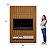 Painel Ripado Modular 1.80m  TV Até 75" 1 Nicho 1 Prateleira 1 Porta Nature/Off White - Linea Brasil - Imagem 5