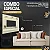 Retrátil Reclinável 2.36m Tebas Linho Marfim - Sem Caixa + Home Royal C/Led Larg. 2.19m Off White Gelius - Imagem 1