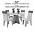 Mesa de Jantar Viena 120x90cm com 4 Cadeiras Turim Tecido Linho - Viero - Imagem 3