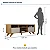 Bancada Mariana 1.80m Tv até 65 Cinamomo/Off White - Valdemóveis - Imagem 5