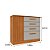 Cômoda Sapateira Guarani 4 Gavetas 1 Porta Tcil – Ripado Cinamomo/Off White - Imagem 3