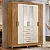 Roupeiro Aruba 06 Portas 1.65m Freijo/Off White - Moval - Imagem 1