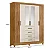 Roupeiro Aruba 06 Portas 1.65m Freijo/Off White - Moval - Imagem 3