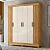 Roupeiro Uruguai 06 Portas 1.65m Freijo/Off White - Moval - Imagem 1