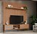 Painel + Rack até 75″ TB346F 100% MDF Freijó - Dallas Costa - Imagem 1