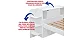 Roupeiro Merídian Branco 2 Portas + Cômoda Firenze Branco + Cama Solteiro Milênio Branca + Cama Auxiliar 2 Gavetas Branca - D Doro - Imagem 11