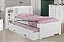 Roupeiro Merídian Branco 2 Portas + Cômoda Firenze Branco + Cama Solteiro Milênio Branca + Cama Auxiliar 2 Gavetas Branca - D Doro - Imagem 7
