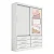 Roupeiro Merídian Branco 2 Portas + Cômoda Firenze Branco + Cama Solteiro Milênio Branca + Cama Auxiliar 2 Gavetas Branca - D Doro - Imagem 2
