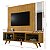 Rack com Painel Vitrum 100% MDF com Espelho e Led 2.18m Tv até 75" Naturale - Mavaular - Imagem 4