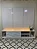 Bancada com Painel Luigi 2.00m Tv até 75″ – DJ Móveis – Off White - Imagem 2