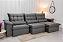 Sofá Retrátil Reclinável Emanuelly Veludo Cinza 20 Larg. 3.20m - D28 Soft - Imagem 5