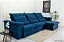 Sofá Retrátil Reclinável Emanuelly Azul 03 Larg. 3.20m - D28 Soft - Imagem 3