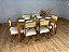 Mesa de Jantar Alegra 1.60×0.80 Com 6 Cadeiras Grécia – Cinamomo/Bege - Imagem 3