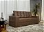 Sofá 3 Lugares Living 2.10m Espuma D33 Corino Marrom  Miami - Imagem 1