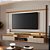 Painel NT 1370 com LED 2.13m Tv 75 Off White Texturizado/Freijo - Notavel - Imagem 1