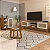 Sala de Estar Completa para Tv até 75 Polegadas Charlotte 3 Portas Cinamomo/off White - Artely Móvei Marrom Claro - Imagem 1
