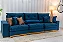 Retrátil Reclinável Gran Bello 3.20m Veludo Azul - D33 e Molas Ensacadas - Imagem 4