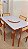 Mesa de Jantar 120x80 Tampo de Vidro com 04 cadeiras em madeira maciça - Imagem 3
