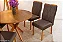 Mesa de Jantar Simpatia Tampo Redondo 108×108 Cinamomo 4 Cad. Lisboa Veludo Marrom 509 Madeira Maciça - Imagem 5