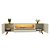 Painel Nobre 230 Off White + Rack Nobre 210 (Pés de Madeira) Off White/Naturale - Imagem 3