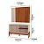 Rack e Painel Wood Larg. 1.20m Tv 42 Pérola Metalizada-Cinamomo Mel -Mobler - Imagem 4