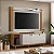 Painel NT 1375 com Bancada NT 1380 1.60m Tv até 65 Off White/Freijo - Notável - Imagem 1