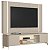Painel + Rack Santorini Off White/Tauari Fosco (Flex) 2.29m com LED Tv 75- Linea Brasil - Imagem 12