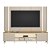 Painel + Rack Santorini Off White/Tauari Fosco (Flex) 2.29m com LED Tv 75- Linea Brasil - Imagem 5