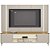 Painel + Rack Santorini Off White/Tauari Fosco (Flex) 2.29m com LED Tv 75- Linea Brasil - Imagem 6