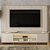 Painel + Rack Santorini Off White/Tauari Fosco (Flex) 2.29m com LED Tv 75- Linea Brasil - Imagem 11