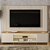 Painel + Rack Santorini Off White/Tauari Fosco (Flex) 2.29m com LED Tv 75- Linea Brasil - Imagem 3