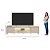 Rack Tv até 85″ Santorini 2.39m com LED  Off White/Tauari Fosco - Imagem 7