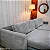Sofá Retrátil e Cama Amaranto 2.30m Veludo Plush Prata - Sem Caixa - Imagem 12