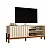 Rack Bancada New Aurora larg. 1.88m Tv até 75" Pérola Metalizada/Cinamomo Mel - Mobler - Imagem 2